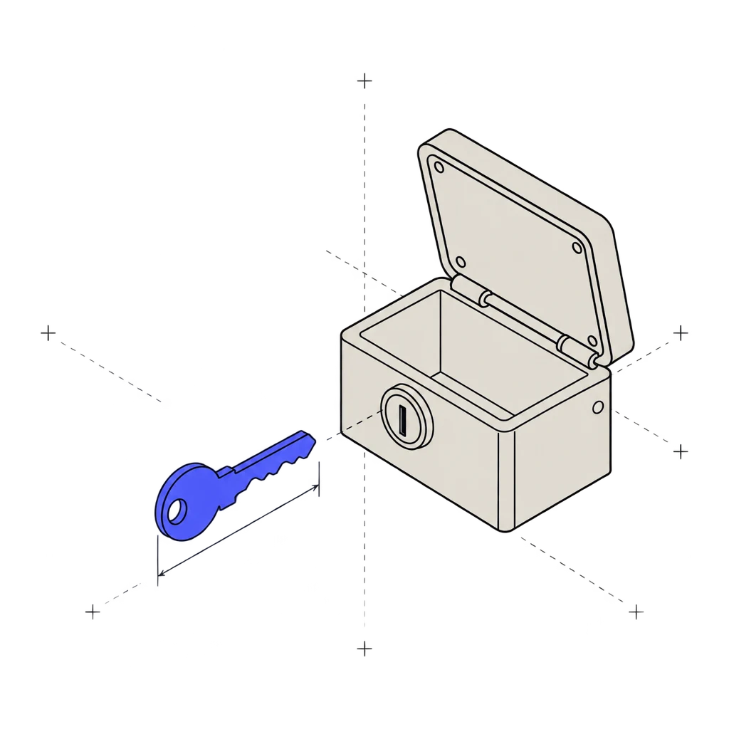 A key going into a lock box